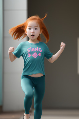 Korean infant girl with  ginger hair