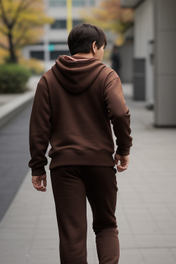 South korean adult male with  brown hair