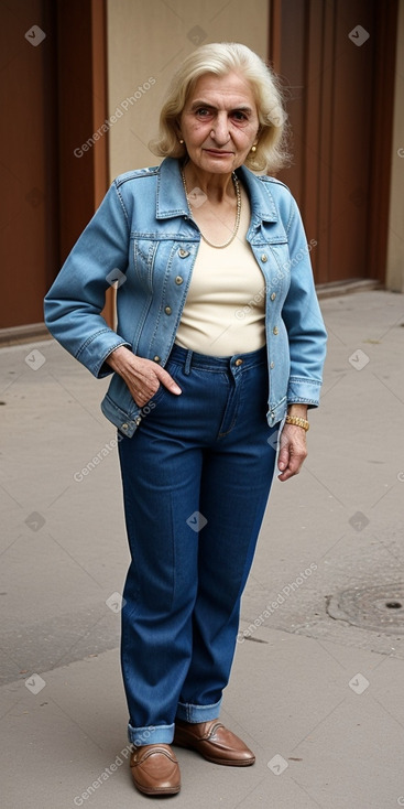 Lebanese elderly female with  blonde hair