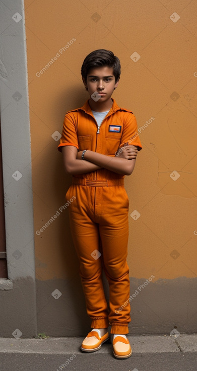 Ecuadorian teenager boy with  brown hair