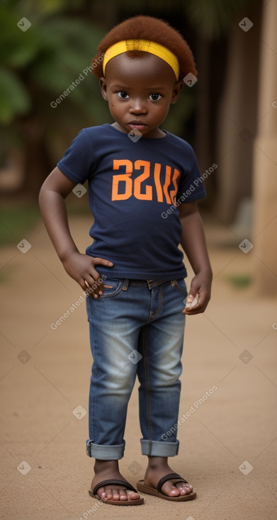 Togolese infant boy with  ginger hair