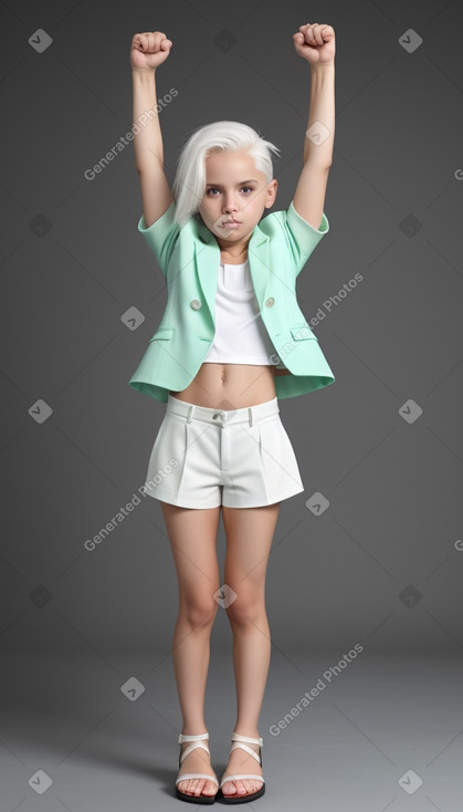 Romanian child girl with  white hair