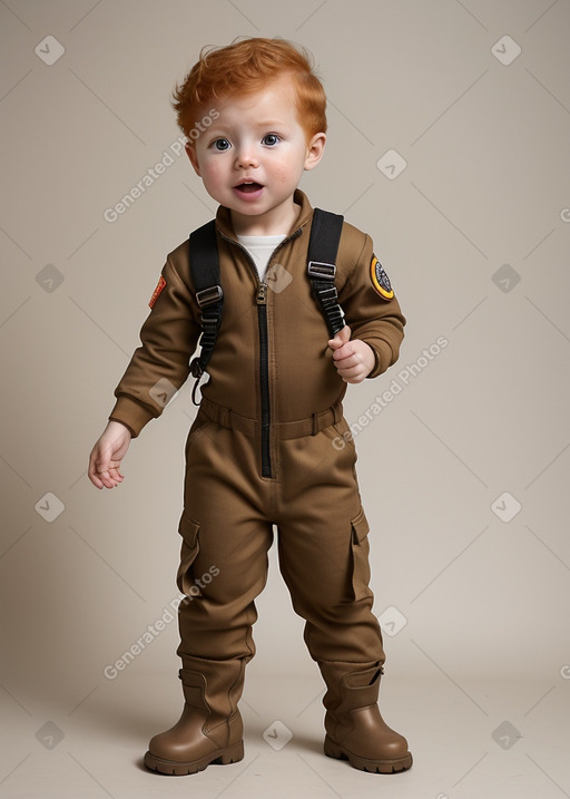 Peruvian infant boy with  ginger hair