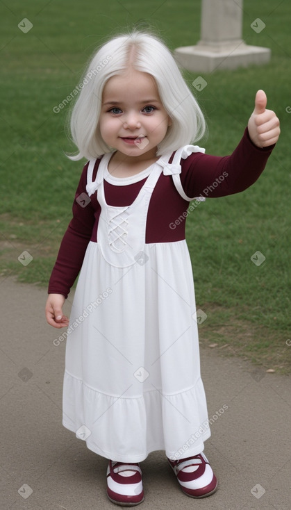 Romanian infant girl with  white hair