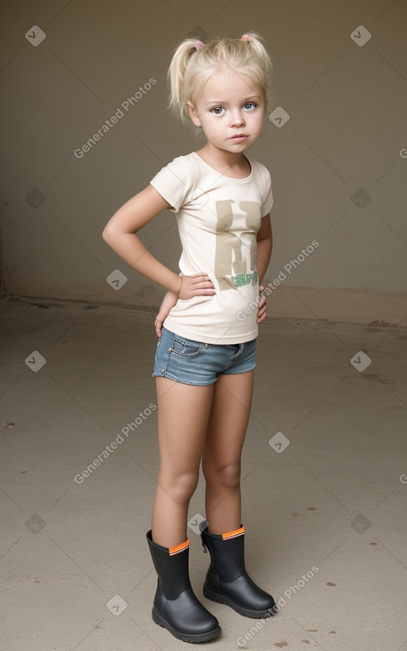 Zambian infant girl with  blonde hair