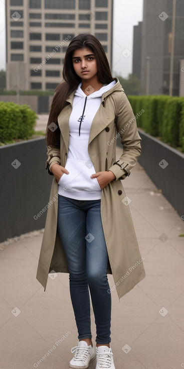 Pakistani teenager girl with  brown hair