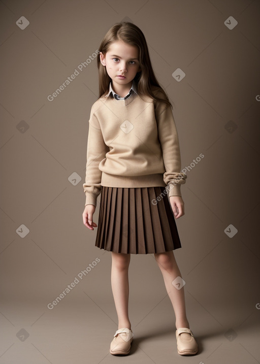 Child girl with  brown hair