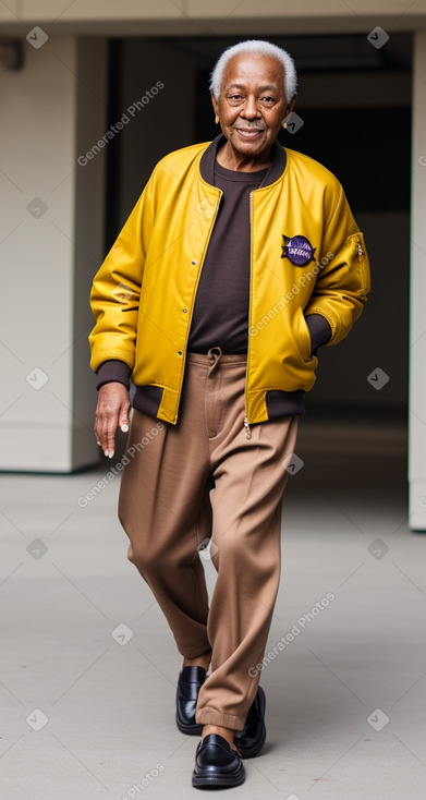 Elderly male with  brown hair