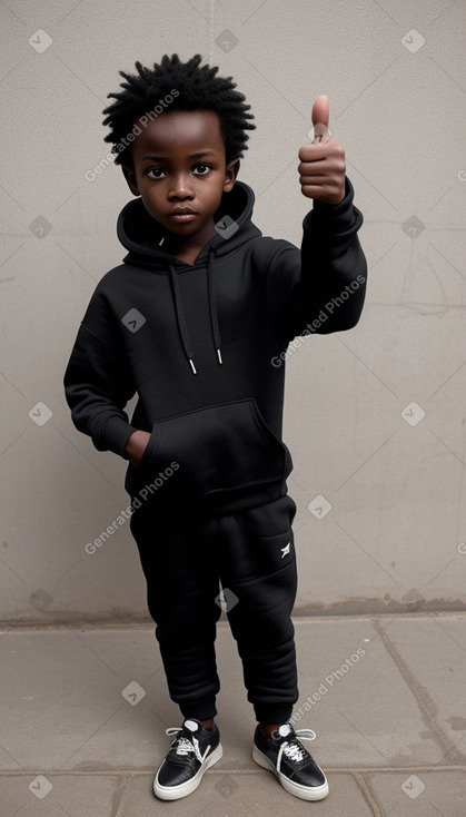 Tanzanian child boy with  black hair