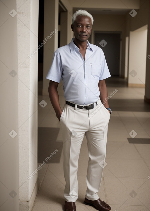 Senegalese middle-aged male with  white hair