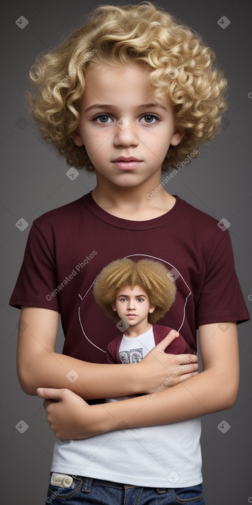 Macedonian child boy with  blonde hair