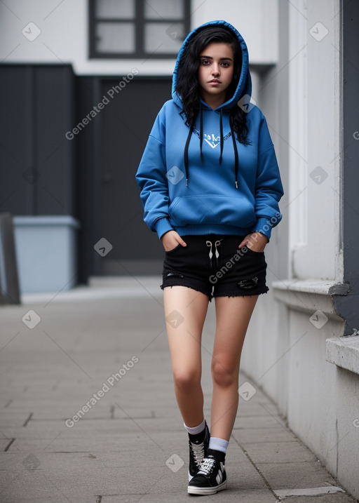 Albanian teenager female with  black hair