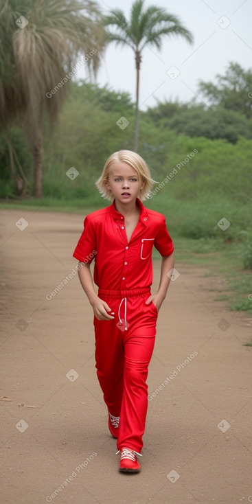 Senegalese child boy with  blonde hair