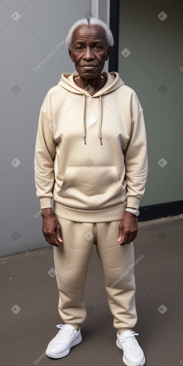 Senegalese elderly male with  black hair