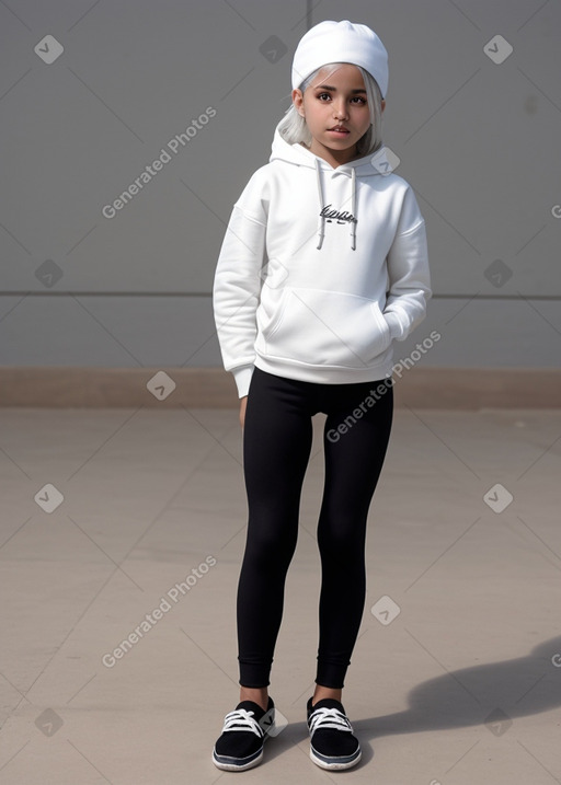 Moroccan child girl with  white hair