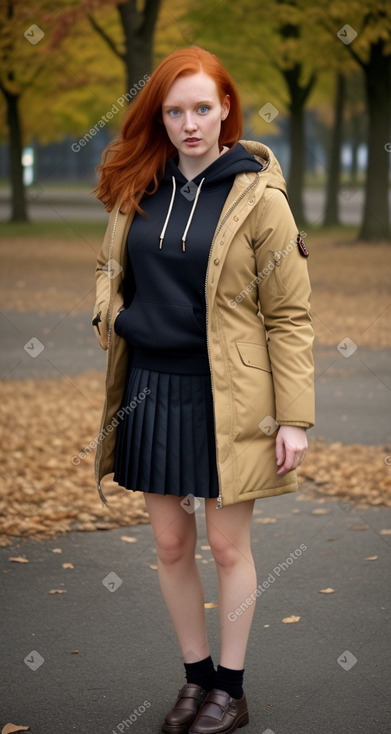 Serbian adult female with  ginger hair