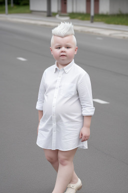 Latvian child girl with  white hair