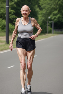 German elderly female with  gray hair