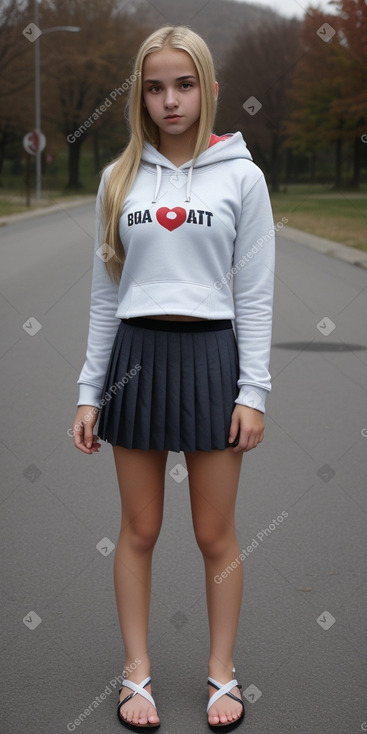 Serbian teenager girl with  blonde hair