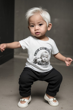 Filipino infant boy with  white hair