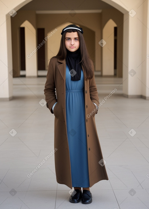 Emirati teenager female with  brown hair