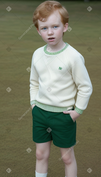 Caucasian child male with  ginger hair