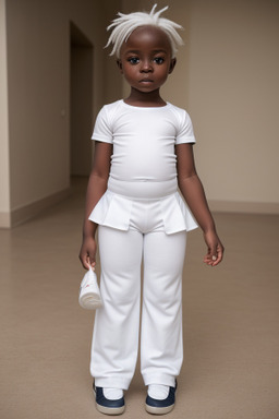 Togolese infant girl with  white hair