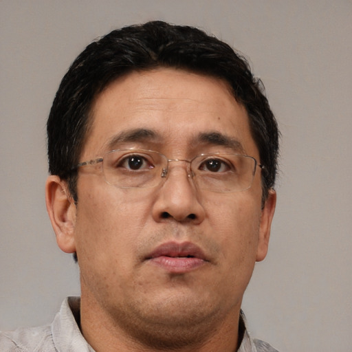 Neutral white adult male with short  brown hair and brown eyes
