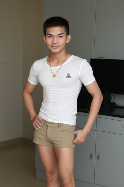 Thai young adult male with  blonde hair