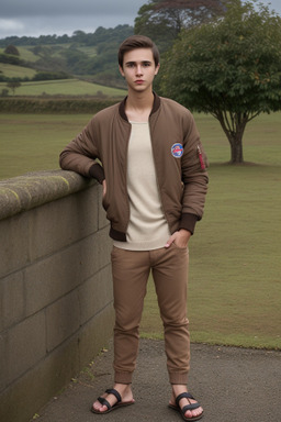 Costa rican young adult male with  brown hair