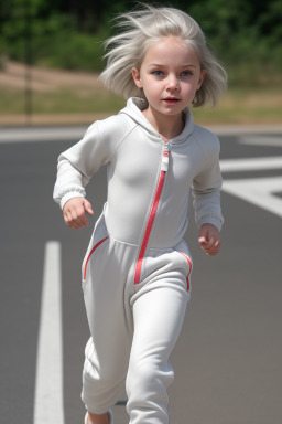 Child female with  gray hair