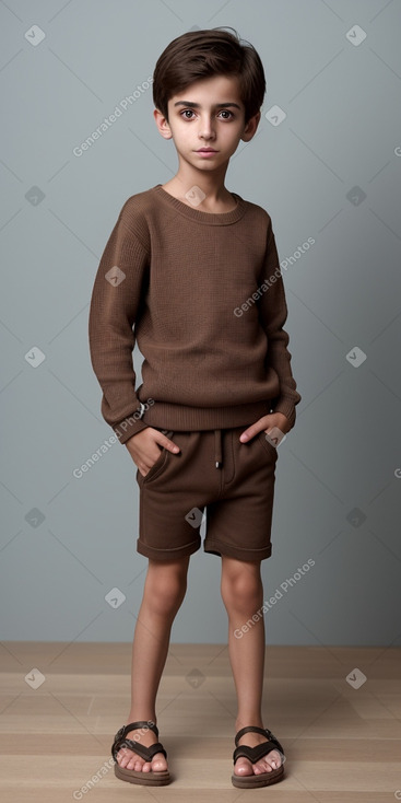 Turkish child male with  brown hair