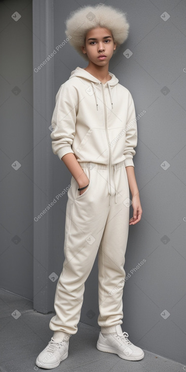 New zealand teenager boy with  white hair