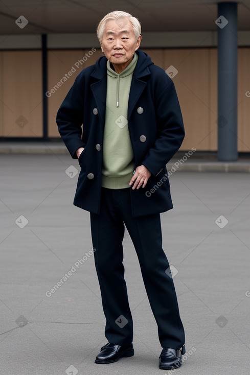 Korean elderly male with  blonde hair