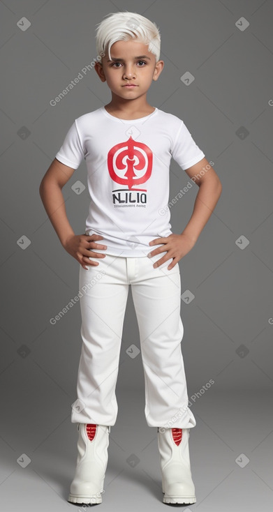 Omani child boy with  white hair