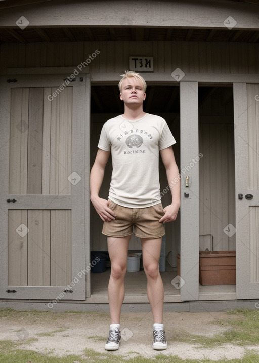 Latvian adult male with  blonde hair