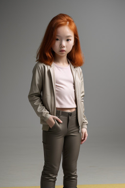 Taiwanese infant girl with  ginger hair