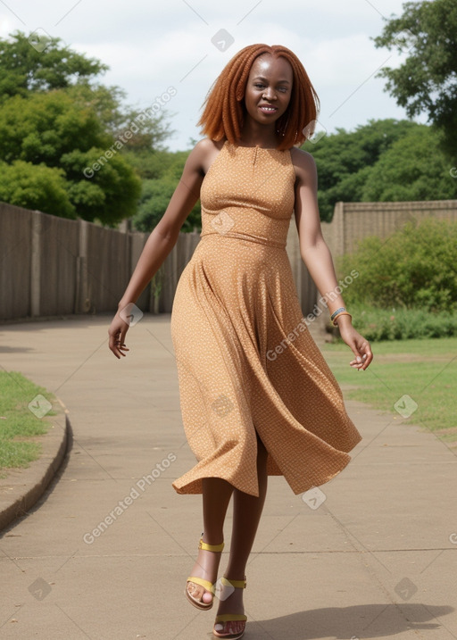 Zimbabwean adult female with  ginger hair