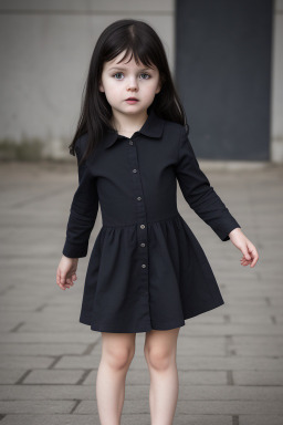 Slovak infant girl with  black hair