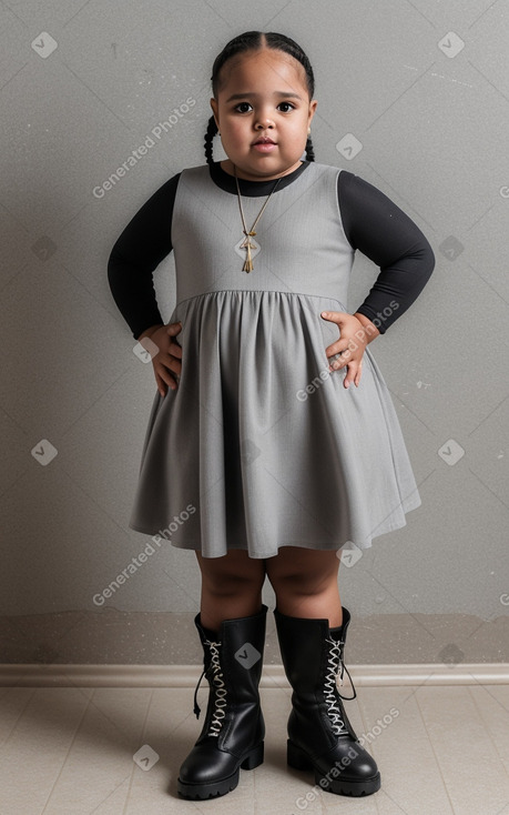 Dominican child girl with  gray hair