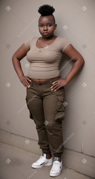 Nigerian teenager girl with  brown hair