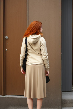 Italian young adult female with  ginger hair