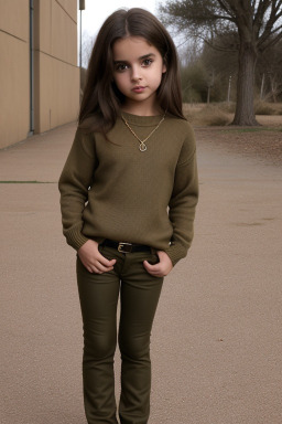 Child female with  brown hair