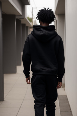 South african teenager boy with  black hair