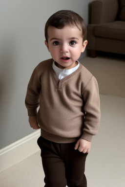 Algerian infant boy with  brown hair