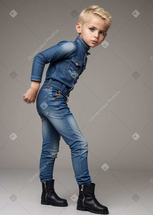 Libyan child boy with  blonde hair