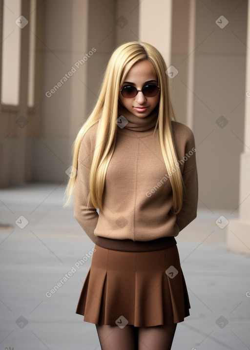 Libyan adult female with  blonde hair