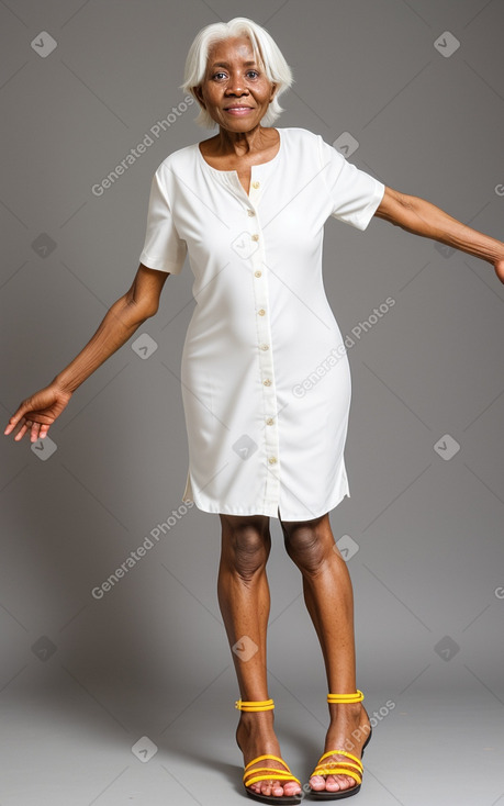 Ugandan elderly female with  white hair