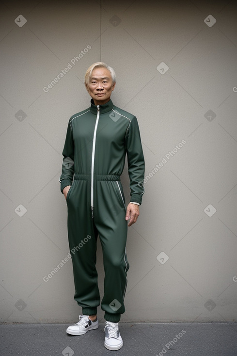 Taiwanese 45 years male with  blonde hair