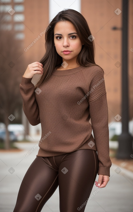 Hispanic adult female with  brown hair